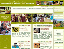 Tablet Screenshot of biodiversidadla.org